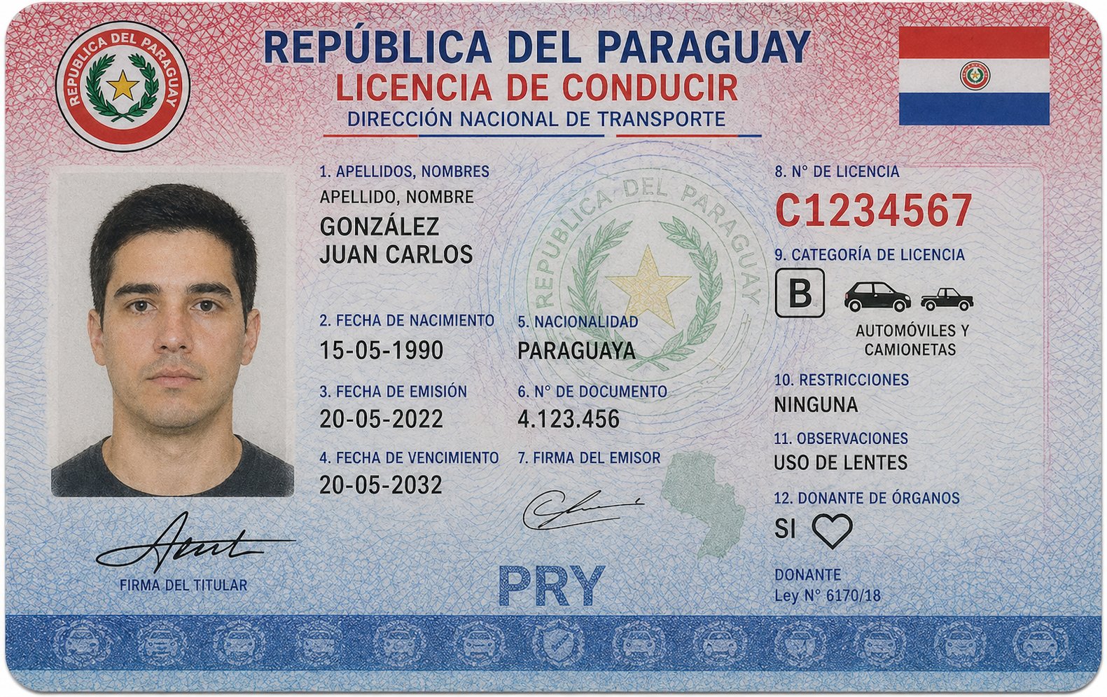 Carteira de Habilitação Paraguaia